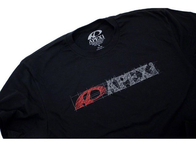 APEXi APEX Blueprint Sketch Tee - Black XL *Discontinued