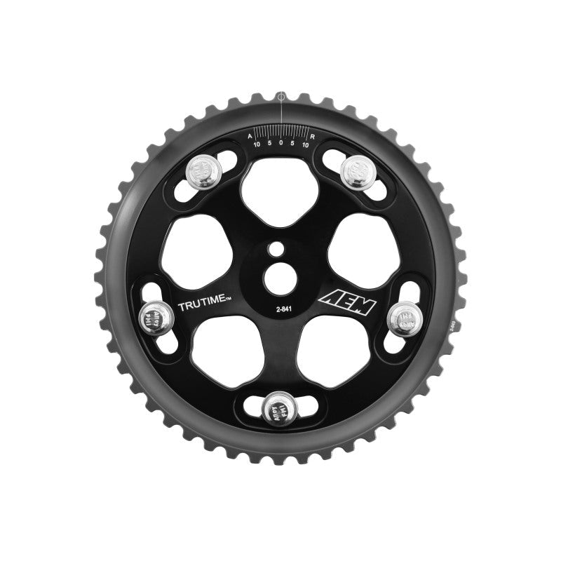 AEM Electronics Tru-Time Cam Gear Black 5-Bolt Mitsubishi 4G63