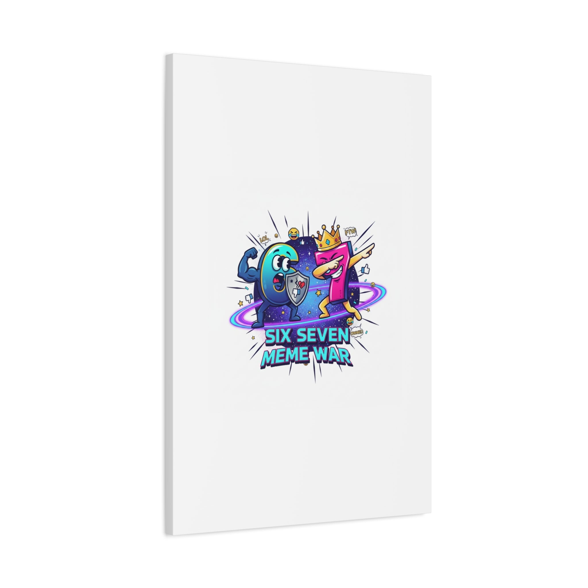Six Seven Meme War Canvas | Legendary Internet Battle Art, Viral Culture Wall Decor
