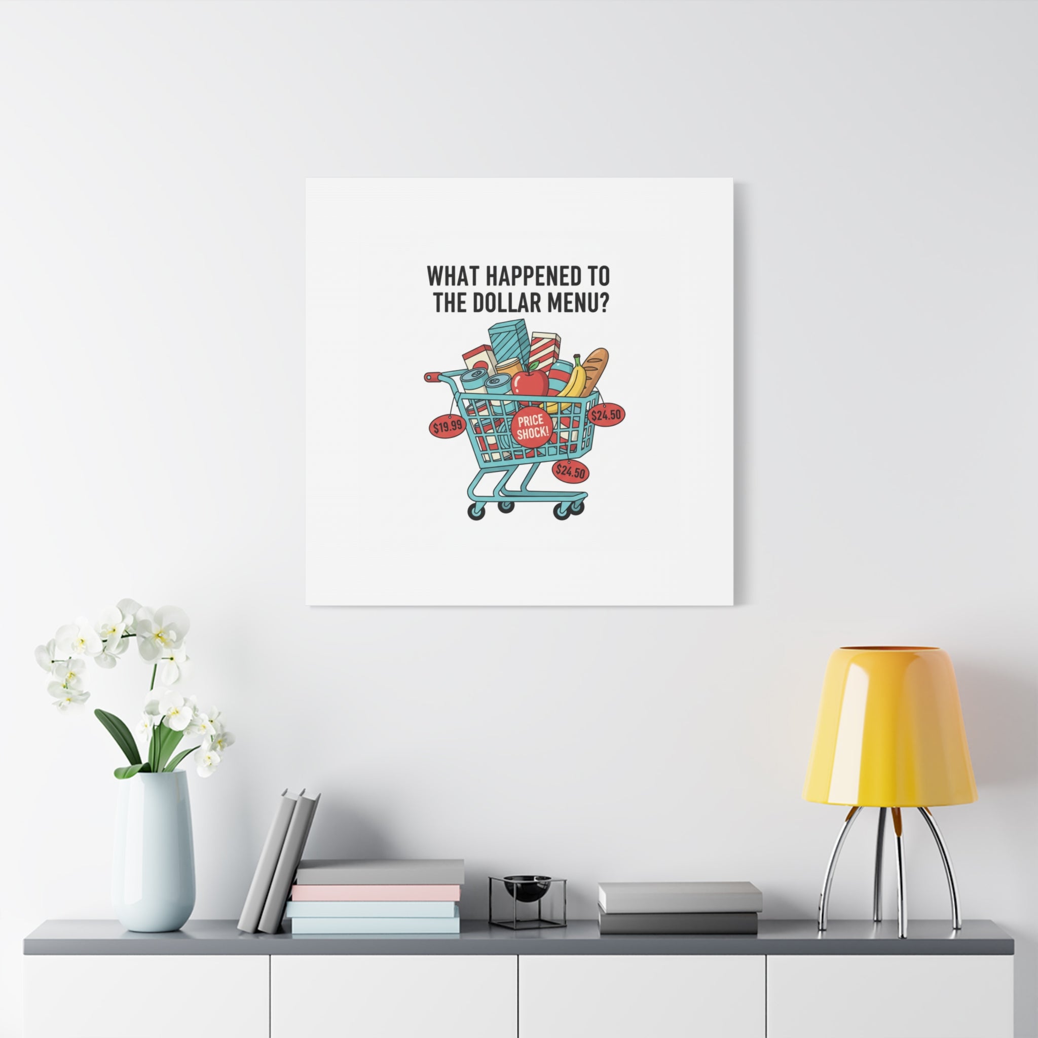 What Happened to the Dollar Menu? Canvas | Grocery Prices Meme, Price Shock Wall Art