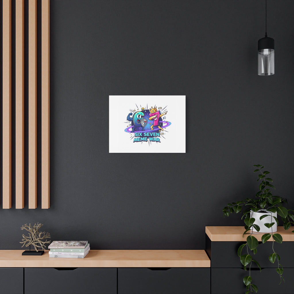Six Seven Meme War Canvas | Legendary Internet Battle Art, Viral Culture Wall Decor
