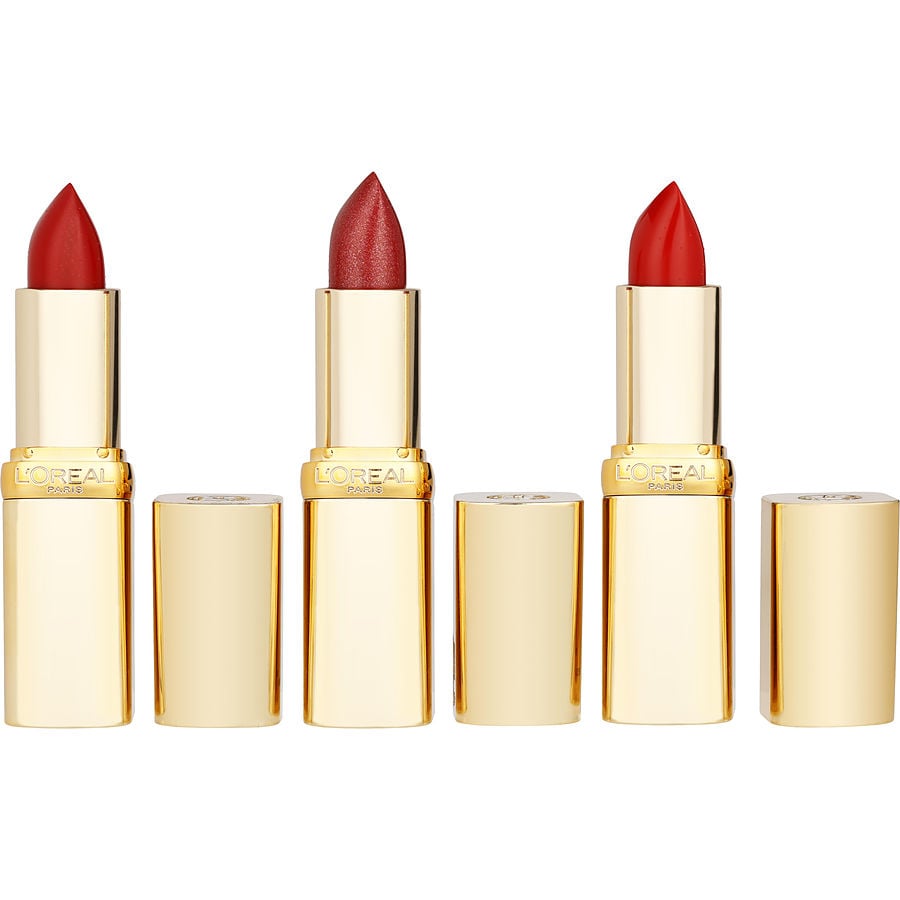 L'oreal Shades Of Reds Lipsticks Trio: Maison Marais 125 + Red Passion 297 + Cristal Cerise 34  --3x3.6g/0.13oz By L'oreal