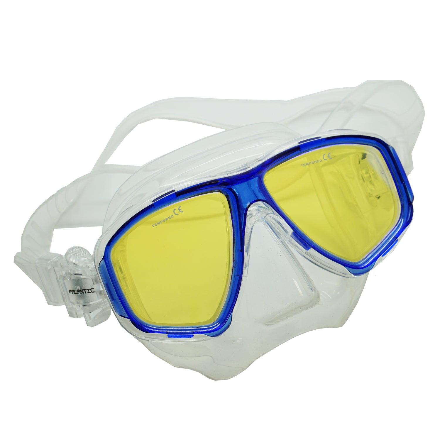 Palantic M36 Translucent Blue/Clear UV Coated Lenses Blue Dive/Snorkeling Mask