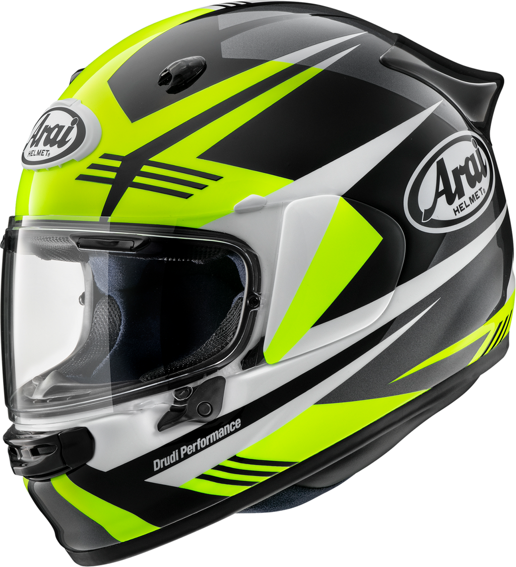 ARAI HELMETS, ARAI HELMETS Contour-X Helmet with Integrated Ventilation and Aerodynamic Spoiler - Medium Mark Yellow 0101-18148