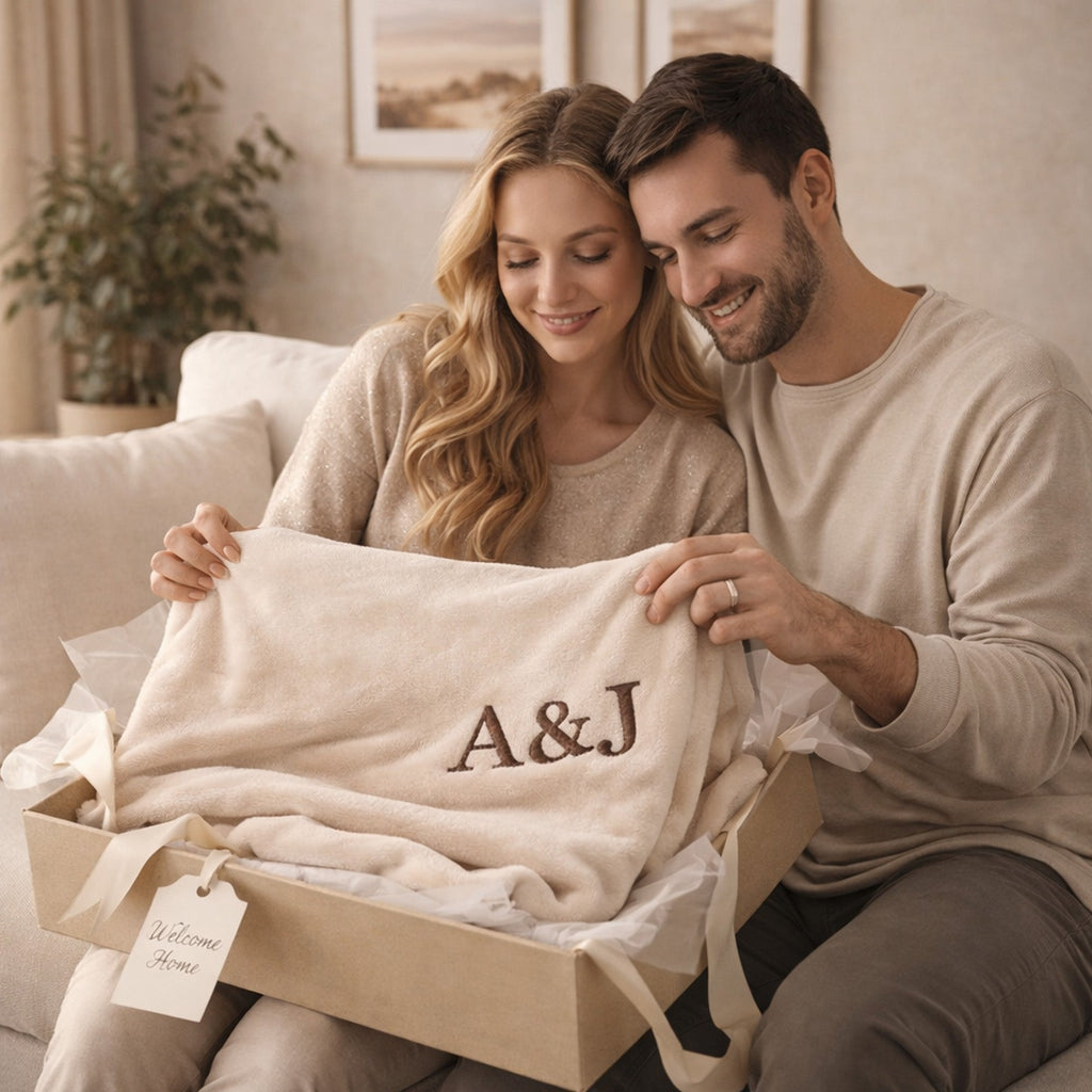 Personalized Fleece Throw Blanket – Custom Name 60x80 Cozy Gift