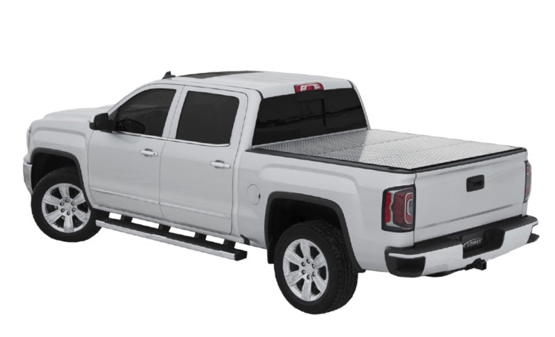 Access LOMAX Tri-Fold Cover 2020 Jeep Gladiator 5ft Box (w/ Trail Rail) Diamond Plate B2070029
