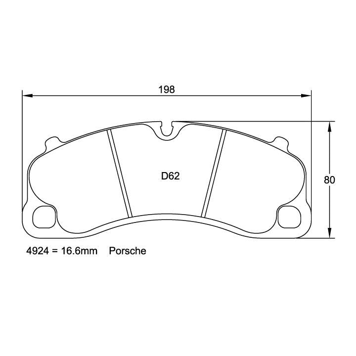 Pagid Porsche 991/992 GT3 / Cayman GT4 Front Brake Pads - RS-29 Race Compound - U-4924