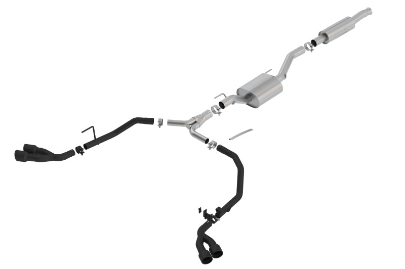 Borla 2020 Jeep Gladiator JT 3.6L V6 AT/MT AWD 2.75-2in ATAK Catback Ceramic Blk Tailpipe & Tips 140816CB