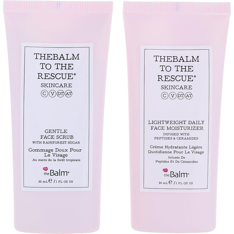Thebalm To The Rescue Skin Serenity Duo Kit: Gentle Face Scrub 30ml + Lightweight Daily Face Moisturizer 30ml --2pcs