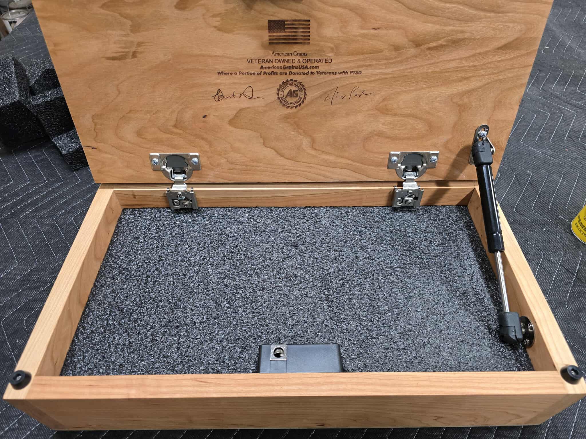 Small Handcrafted Cherry Hardwood Concealment Box – Made by U.S. Veterans