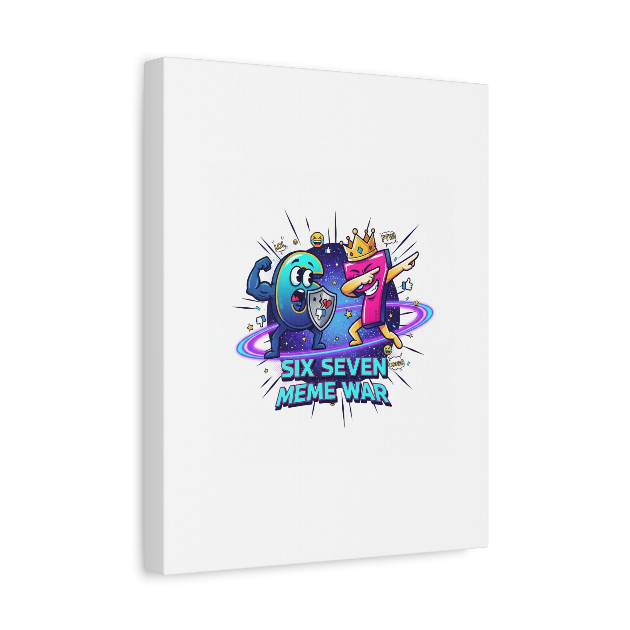 Six Seven Meme War Canvas | Legendary Internet Battle Art, Viral Culture Wall Decor