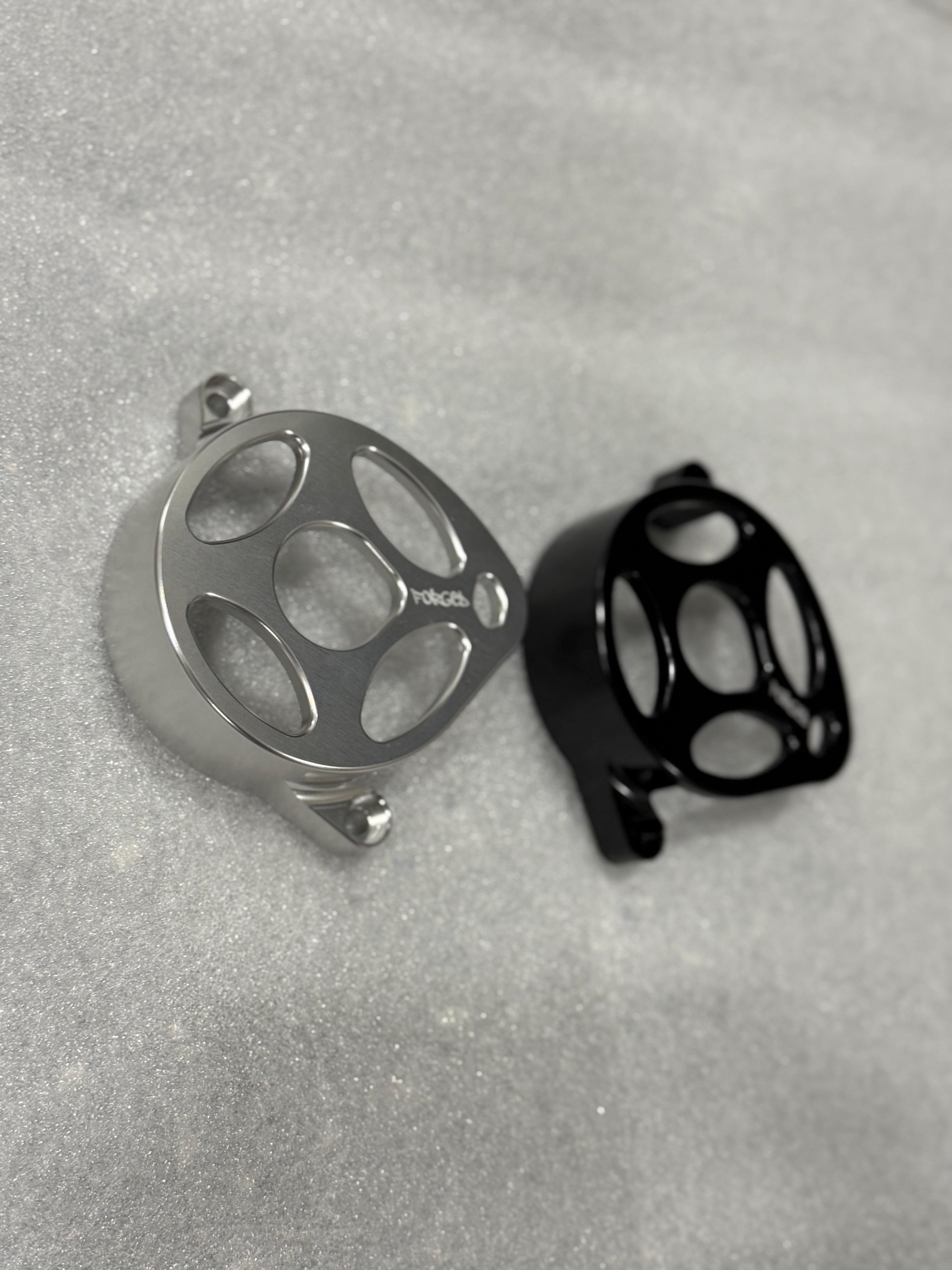 Surron Ultra Bee Metal Motor Cover | CNC Upgrade Replacement (Black & Chrome)