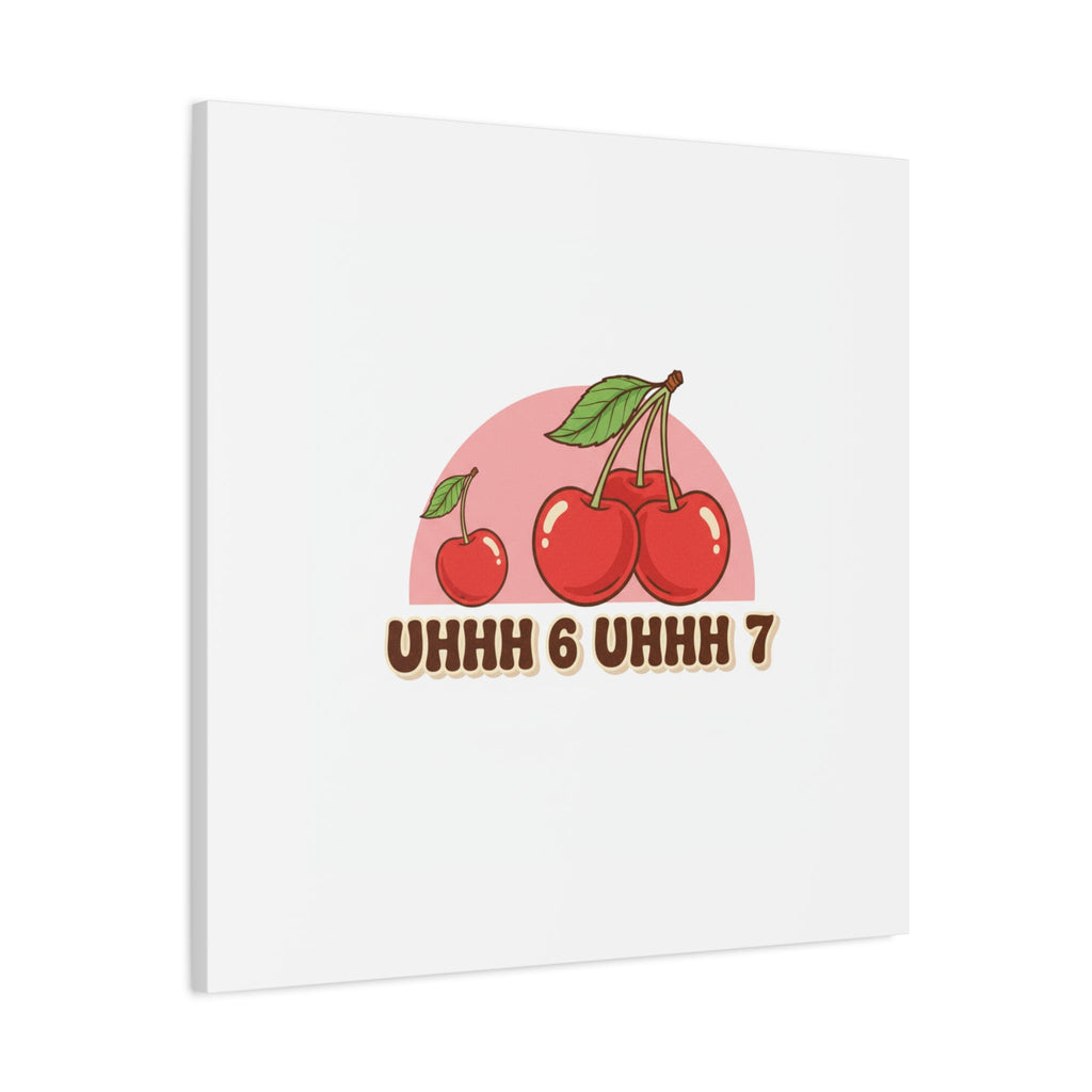 Six Severn Cherry Retro Graphic Canvas | kawaii fruit print, vintage cherry design