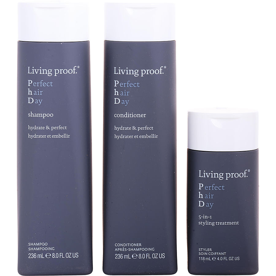 Believe In Shine Trio: Perfect Hair Day Shampoo 8 Oz & Conditioner 8 Oz & 5-in-1 Styling Treatment 4 Oz