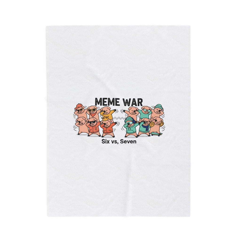 Meme War Plush Blanket | Disco Florals, Retro Paisley Throw
