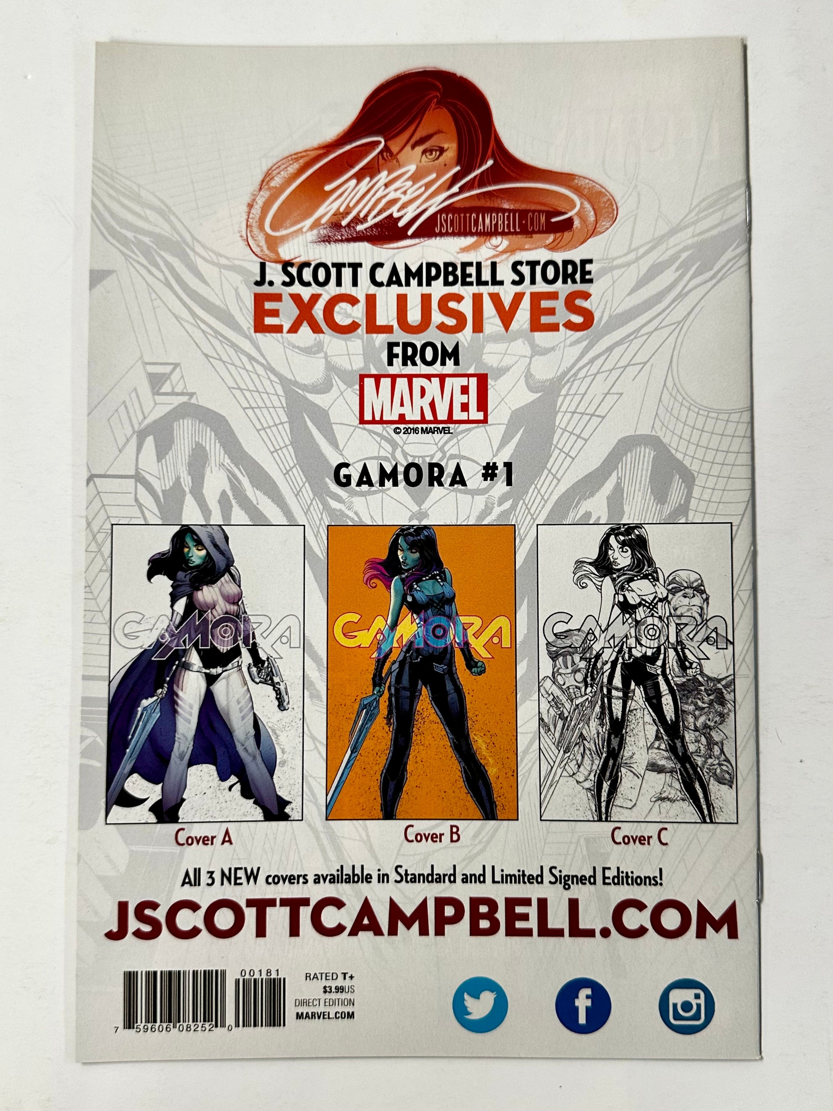 Gamora #1 J Scott Campbell Color Exclusive Variant A (Marvel Comics 2017)