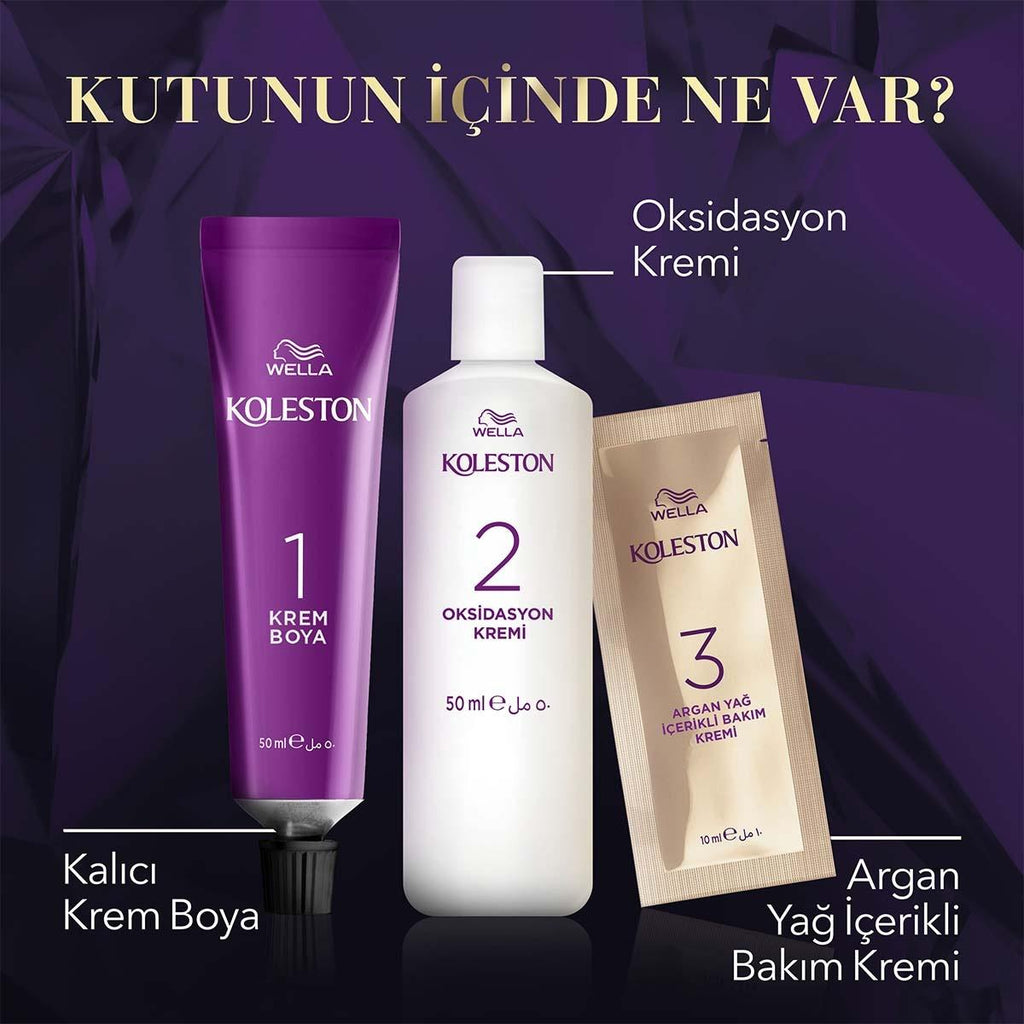 Wella Koleston Intense Icy Chocolate 7/17 Permanent Hair Dye: 100% Gray Coverage, Long Lasting Color, Argan Oil Infused for Intense Shine & Health