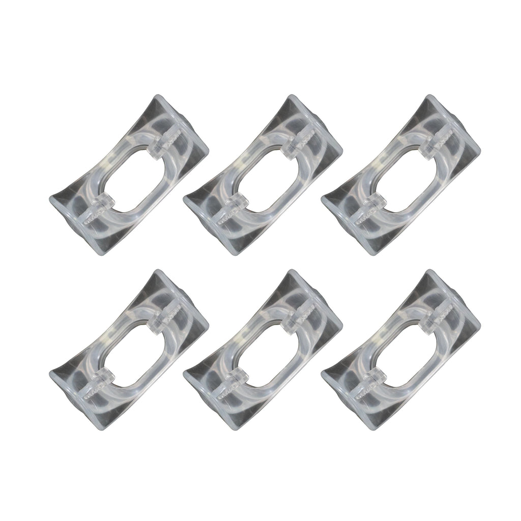 Scuba Diving Clear Regulator Octopus Mouthpieces w/ Regulator Tie, 6pc Pack
