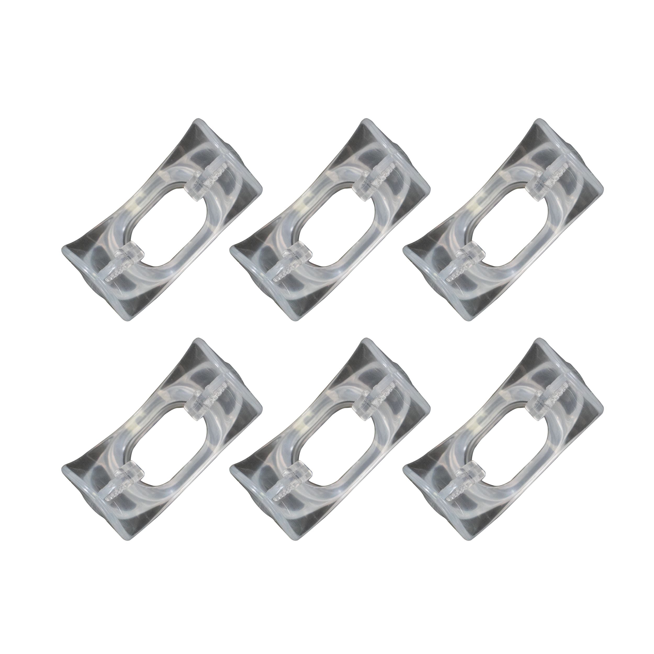Scuba Diving Clear Regulator Octopus Mouthpieces w/ Regulator Tie, 6pc Pack