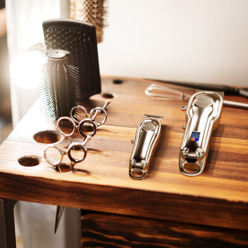 The Silver Knight Professional Clipper and Trimmer Set - HC596SX