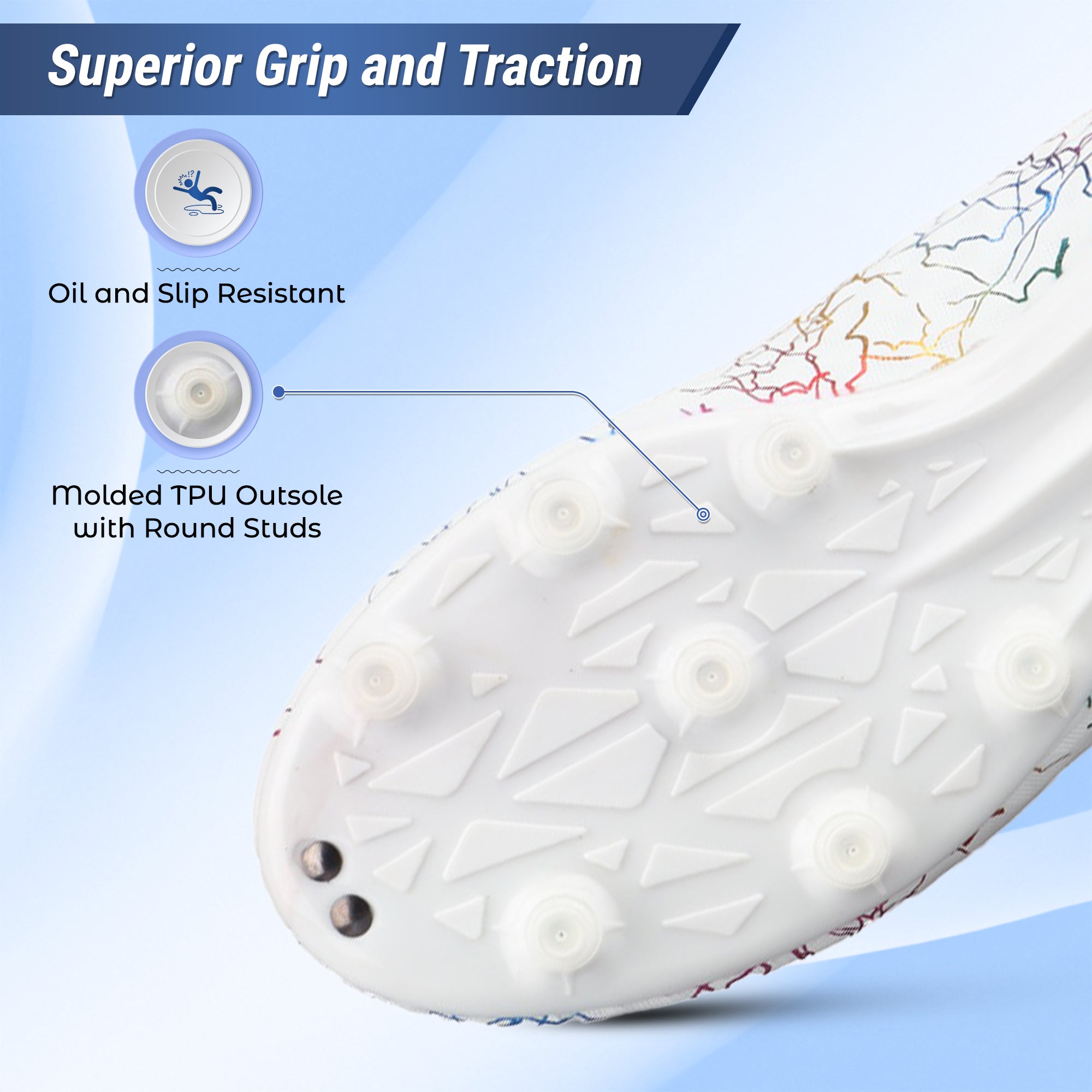 Vizari Zodiac JR Kids Firm Ground (FG) Soccer Cleats – White, Youth Sizes 8C–6Y