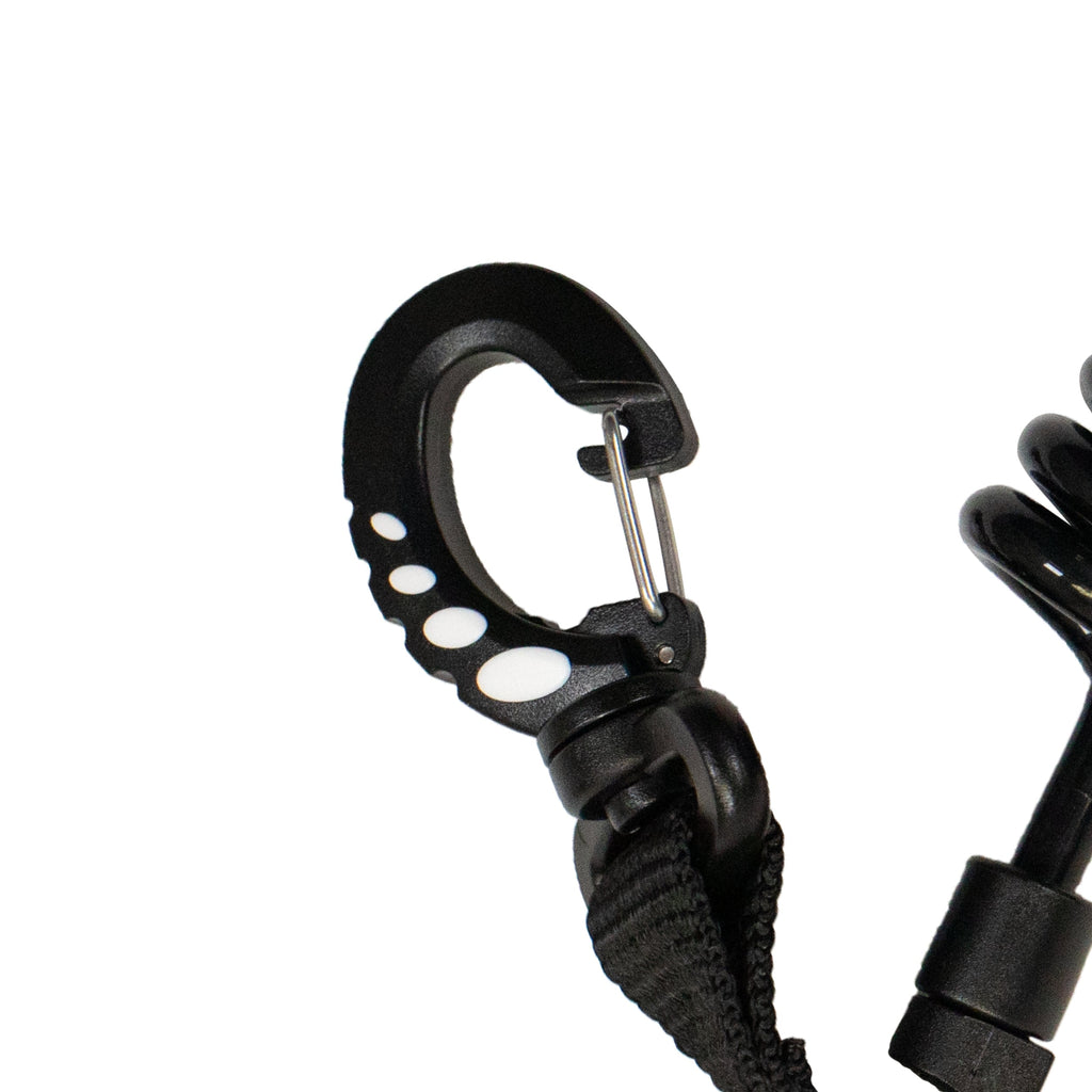 Scuba Diving Shark Coil Lanyard with Snaps and Quick Release Buckles