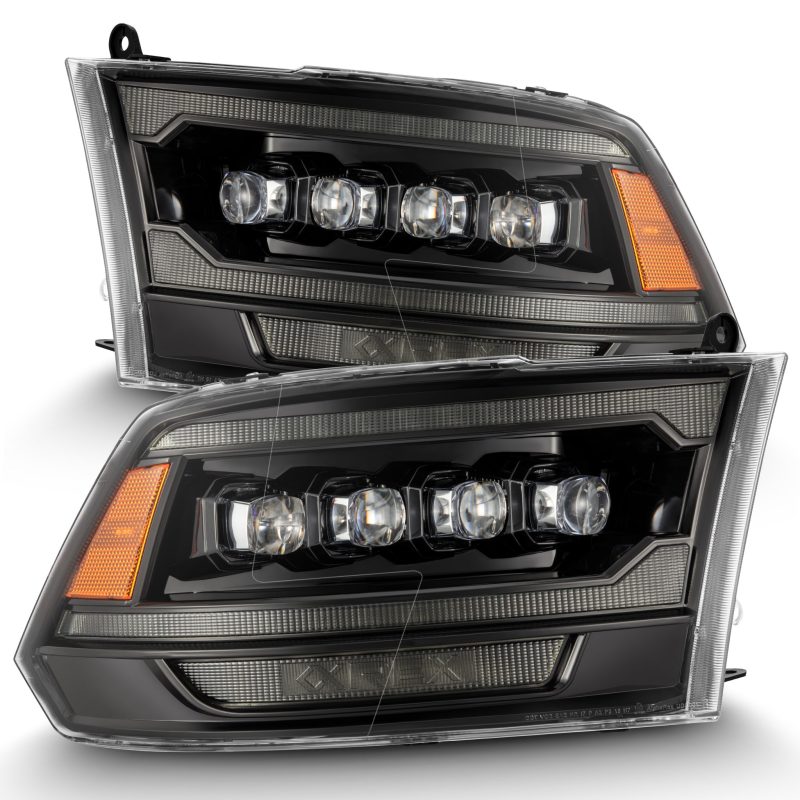 AlphaRex 09-18 Ram 2500 NOVA LED Proj Headlights Plank Style Alpha Blk w/Activ Light/Seq Signal/DRL 880557 *Discontinued