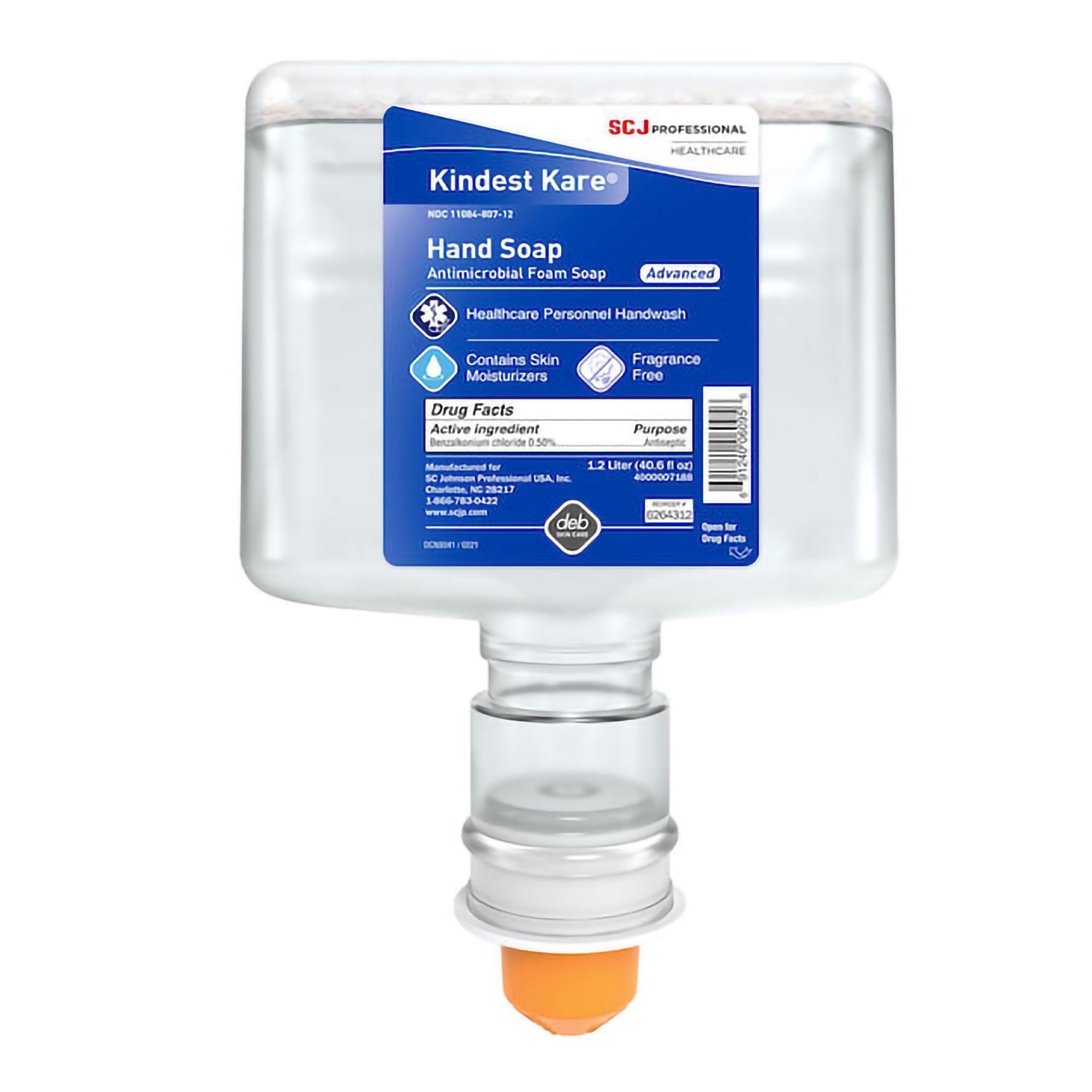 Kindest Kare® Advanced BZK Antimicrobial Soap Refill Bottle for 155909 Dispenser 6264312