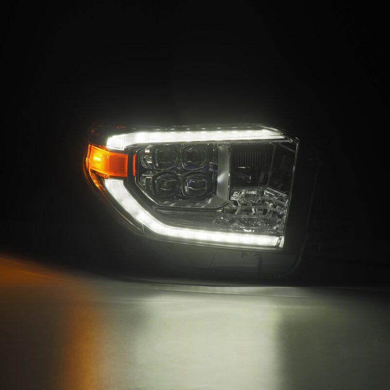 AlphaRex 14-21 Toyota Tundra NOVA LED Proj HL Chrome w/Actv Light & Seq. Sig + Switchback DRL 880831 *Discontinued