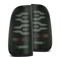 AlphaRex 97-03 Ford F150 / 99-16 Ford F250/F350/F450/F550 LUXX-Series LED Tail Lights - Black 658002 *Discontinued