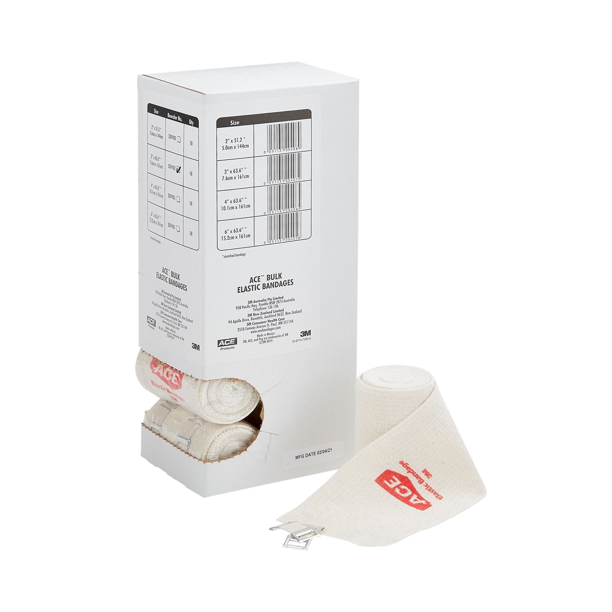 3M™ Ace™ Clip Detached Closure Elastic Bandage, 3 Inch x 5 Yard 207432