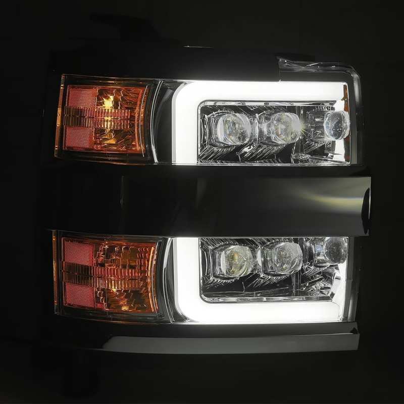 AlphaRex 15-18 Chevy 2500HD NOVA LED Proj Headlights Plank Style Black w/Activ Light/Seq Signal/DRL 880227 *Discontinued