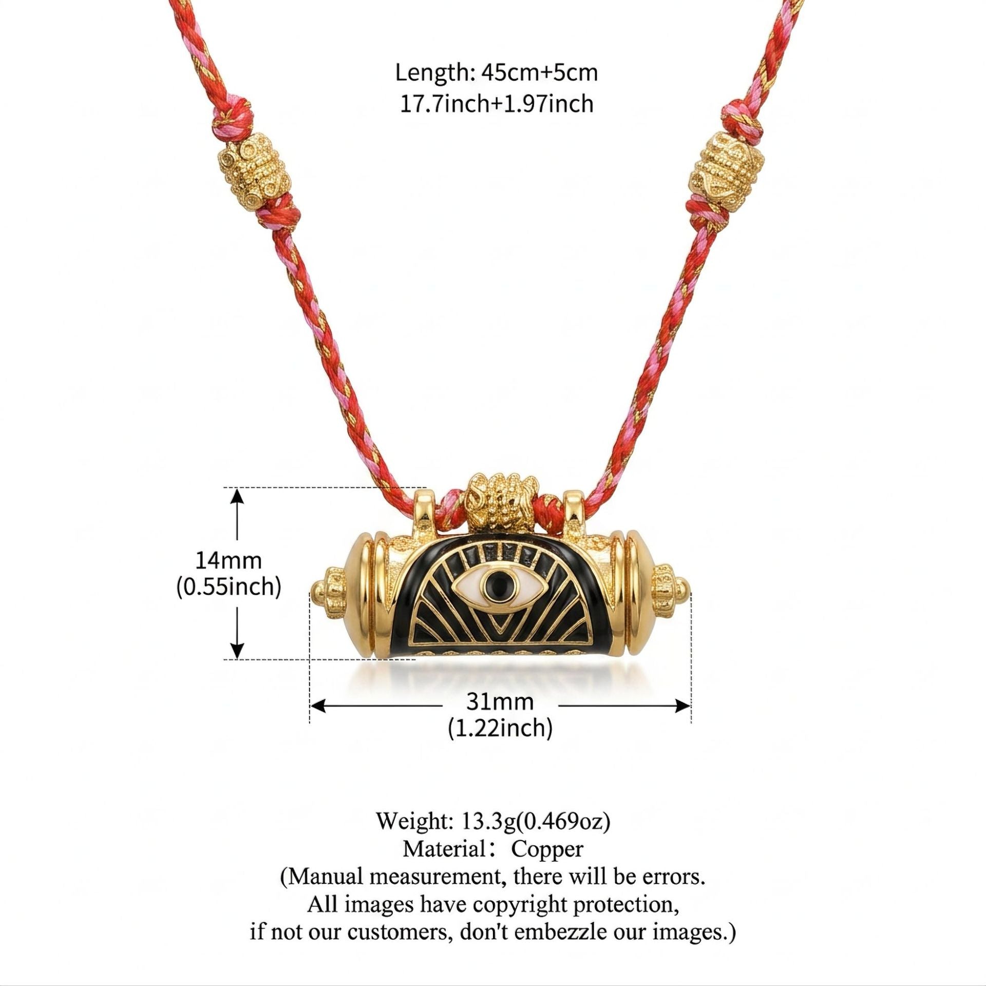 Evil Eye Kaleidoscope Necklace Clavicle Chain