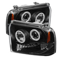 SPYDER Ford F250/350 05-07 Projector Headlights CCFL Halo LED Blk Smke PRO-YD-FS05-CCFL-BSM 5078896
