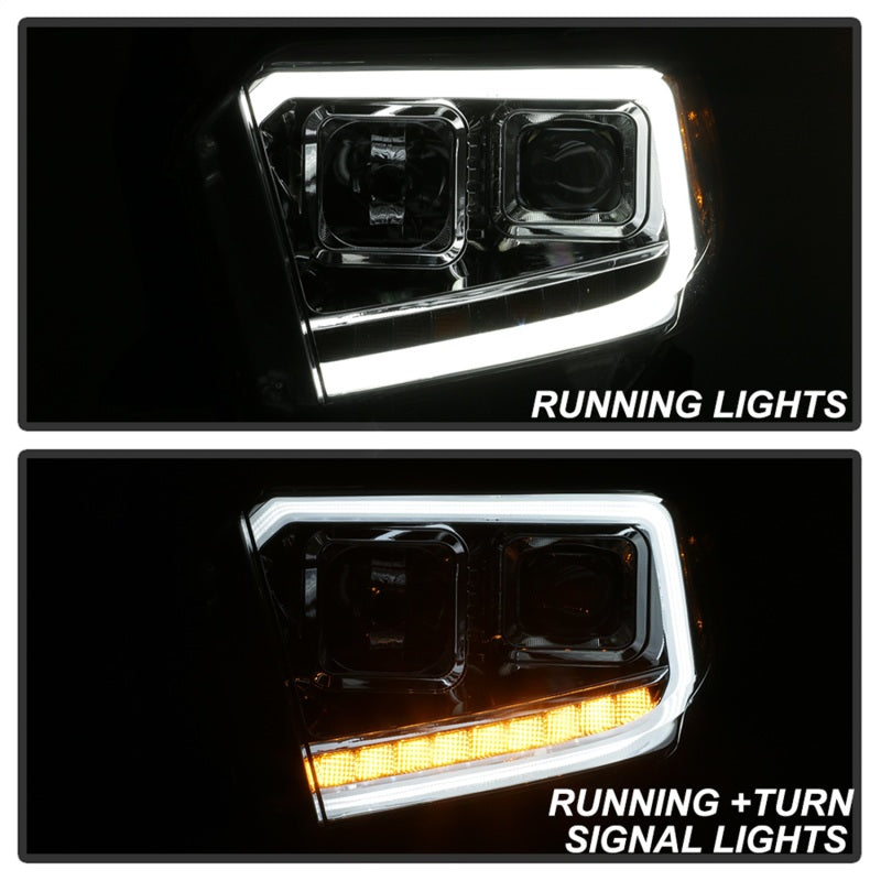 SPYDER xTune 14-17 Toyota Tundra DRL LED Light Bar Projector Headlights - Chrome (PRO-JH-TTU14-LB-C) 9043048