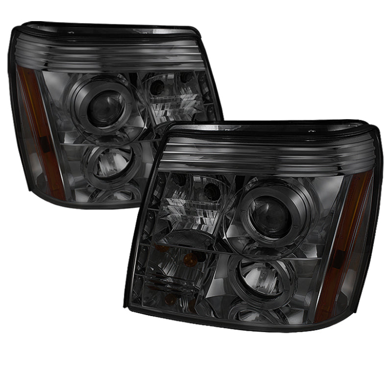 SPYDER Cadillac Escalade 02-06 Projector Xenon/HID Model- LED Halo DRL Smke PRO-YD-CE02-HID-DRL-SM 5042293