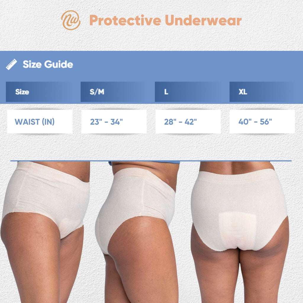 Nexwear Women's Pull-On Absorbent Underwear, Large, Tan 199
