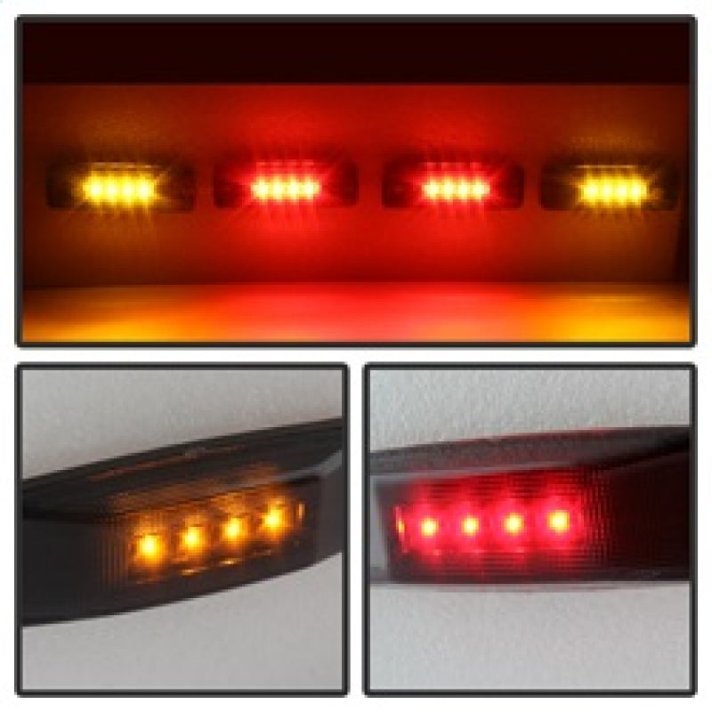 SPYDER Xtune Dodge Ram 94-02 Dually 2 Red LED+2 Amber LED Fender Lights 4pcs Smoke ACC-LED-DR94-FE-SM 9924705