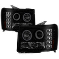 SPYDER GMC Sierra 1500/2500 07-13 Projector Headlights CCFL Halo- LED Blk Smke PRO-YD-GS07-CCFL-BSM 5078919