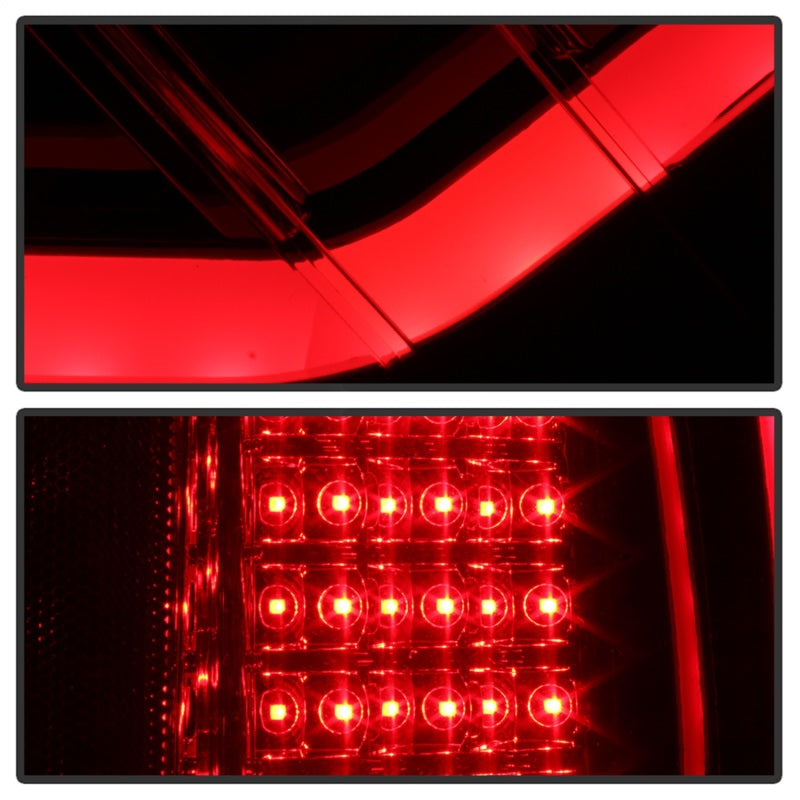 SPYDER xTune 09-14 Ford F-150 Light Bar LED Tail Lights - Red Clear (ALT-JH-FF15009-LBLED-RC) 9042201