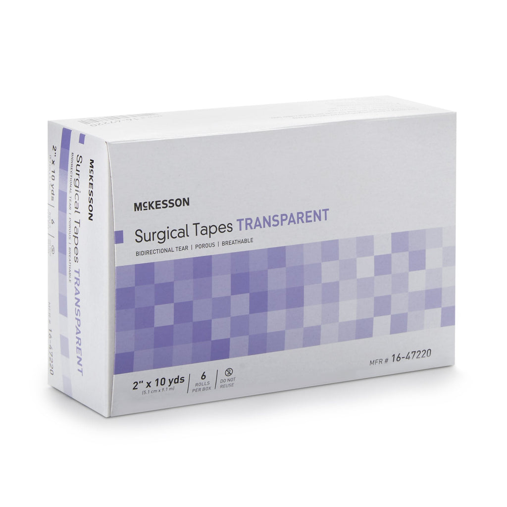 McKesson Plastic Medical Tape, 2 Inch x 10 Yard, Transparent 16-47220
