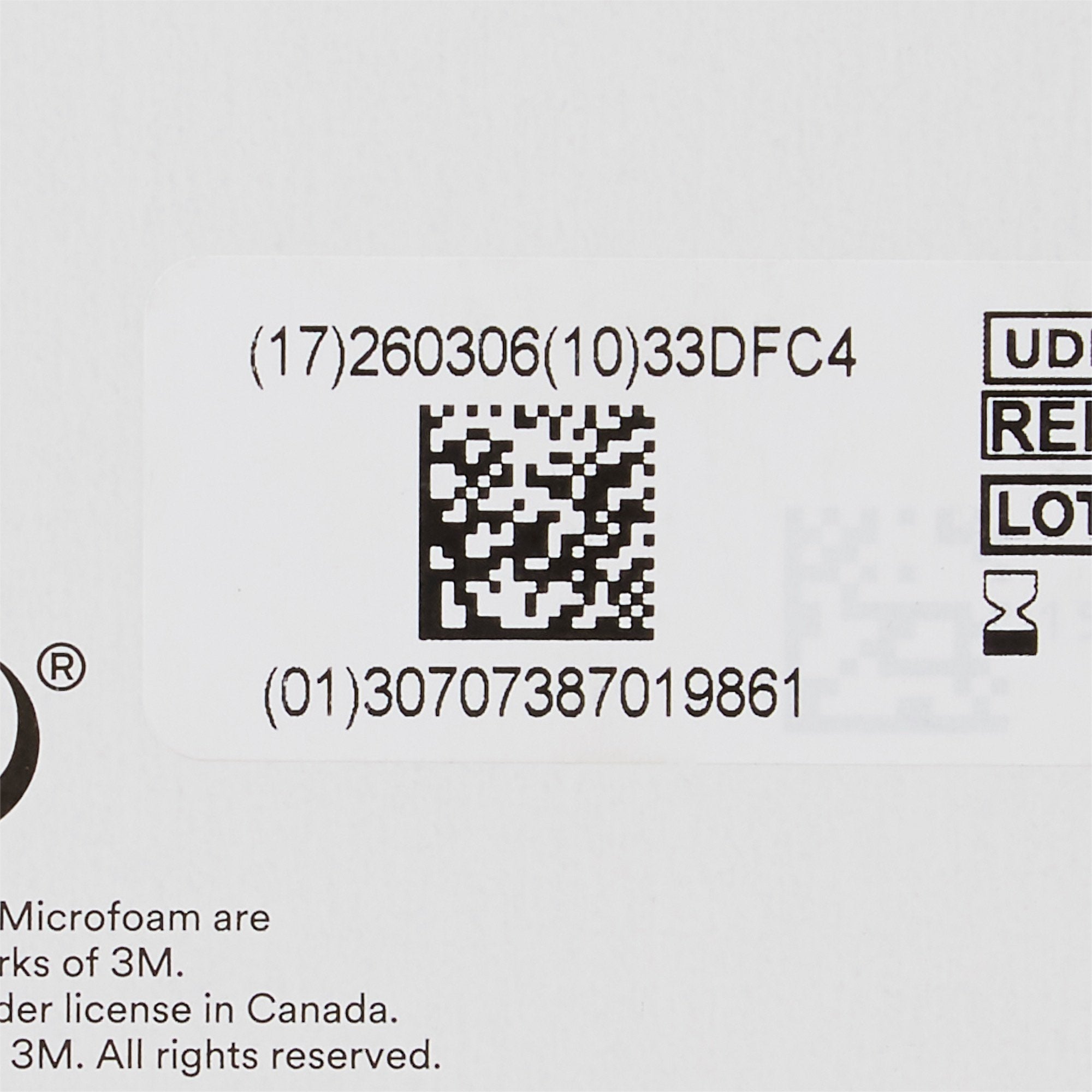 3M™ Microfoam™ Foam / Acrylic Adhesive Medical Tape, 3 Inch x 5-1/2 Yard, White 1528-3