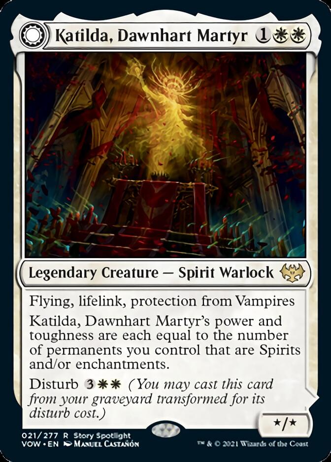 Katilda, Dawnhart Martyr // Katilda's Rising Dawn (VOW-021) - Innistrad: Crimson Vow: (Double Faced Transform) Foil