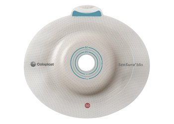 SenSura® Mio Click Convex Deep Ostomy Barrier, 35 mm Stoma Opening, Blue Match 16964