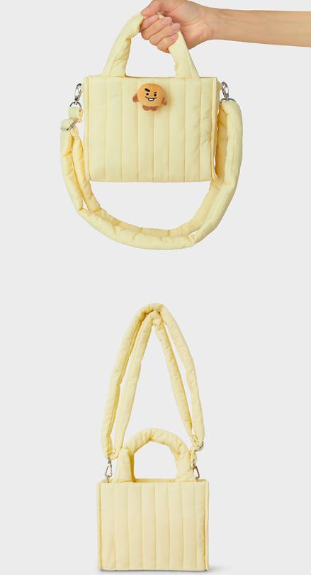 BT21 Face Doll Badge 2 Way Quilt Bag