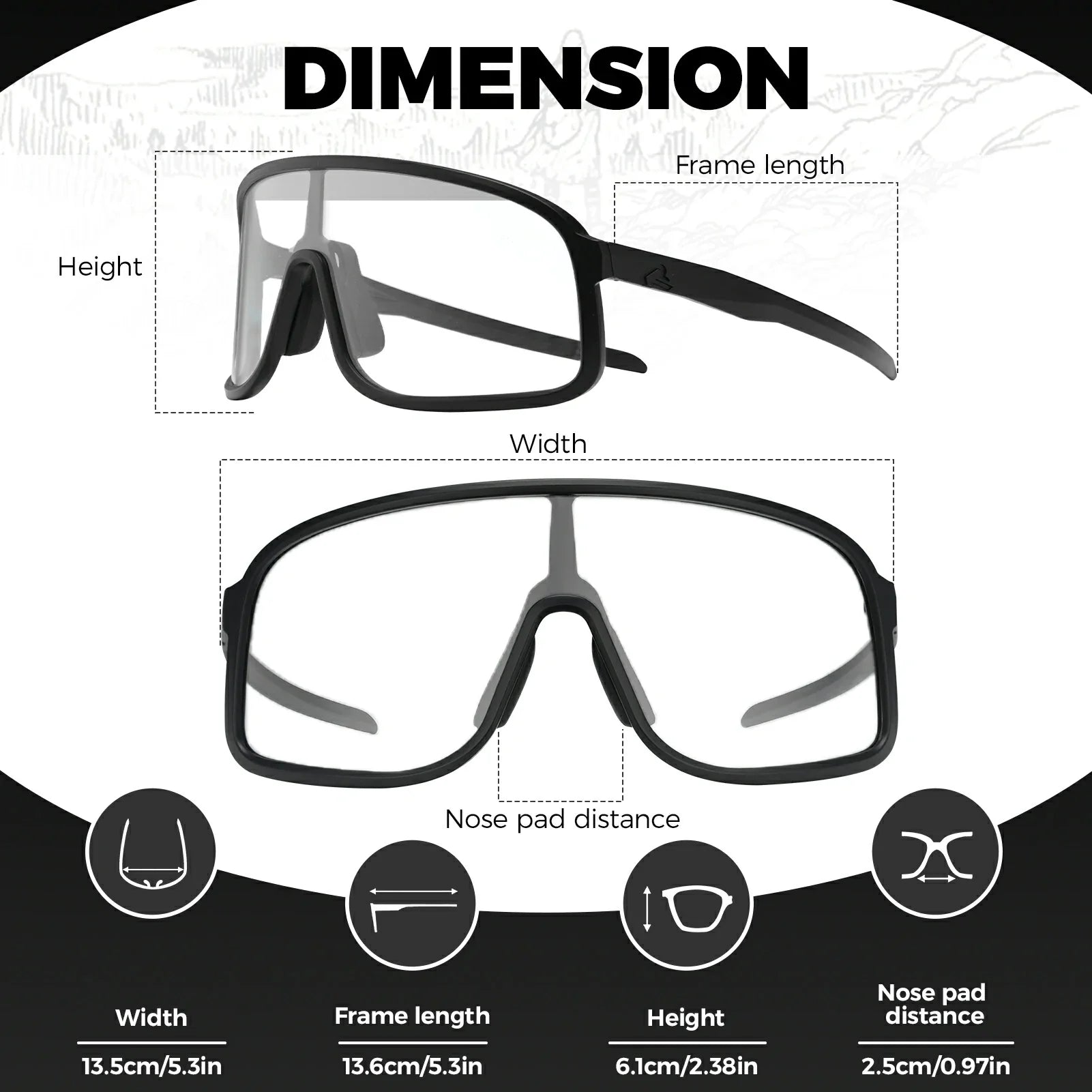 Polarized Photochromic Cycling Sunglasses