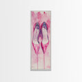 Pink Stilettos Painting Framed Canvas Print Fashion Wall Art Feminine Decor Living Room Artwork Vertical Wall Accent Gift Idea Art