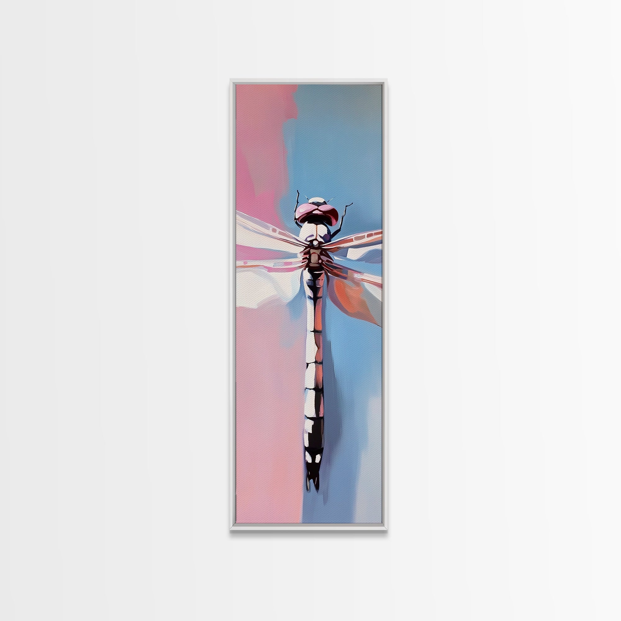 Dragonfly Close-Up, Nature Abstract, Insect Art, Canvas Print, Soft Color Wall Decor, Modern Home, Botanical Aesthetic, Living Room Art