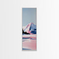Winter Landscape, Snowy Mountain, Framed Canvas Print, Contemporary Wall Art, Minimalist Aesthetic, Living Room Wall Art