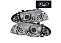 Spyder Auto BMW E46 99-01 4Dr Halo Amber Projector Headlamps Chrome